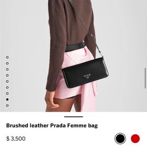 NWOT Winter 23/24 Prada Brushed Leather Bag